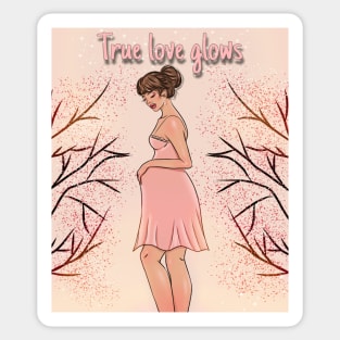 True love glows Sticker